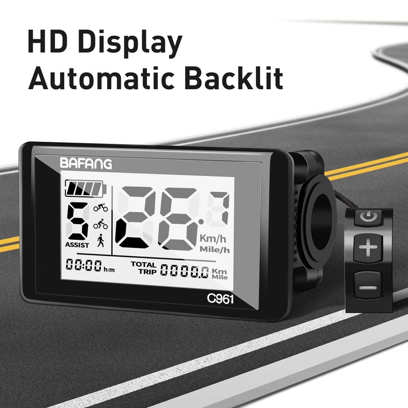 eBike Display C961 for BAFANG BBS01B BBS02B BBSHD Motor Electric