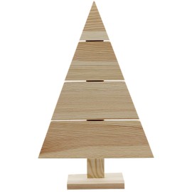 Creative Hobbies Standing Wood Pallet Christmas Tree, 14.5" x 9.5", Rustic Farmhouse Decoration, Craft Project | Pack of 2