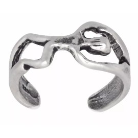 eJewelryPlus Sterling Silver 925 Climbing Man Toe Ring adjustable size | Made In USA