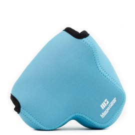 MegaGear MG1167 Ultra Light Neoprene Case with Carabiner for Panasonic Lumix DC-DC-FZ82, FZ80, DC-FZ70, FZ72 Camera - Blue