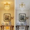 WUZUPS Crystal Drum Chandelier Flushmount Ceiling Light Modern Lighting Fixture