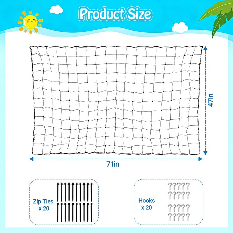 RAWILL 71" x 47" Extra Large Pool Float Storage Net-