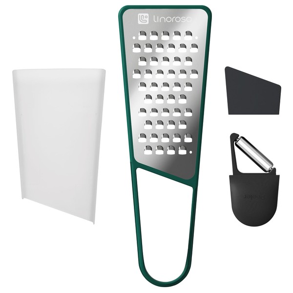 linoroso Cheese Grater & Peeler 2 in 1, Multifunction Kitchen