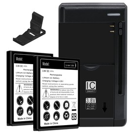 AceSoft Large Power Boosting Rechargeable Business 2X 3300mAh Battery Universal Travel Dock USB/AC Charger Folding Bracket Compatible with Sonim XP5s XP5800 Verizon/AT&T/Southern LINC