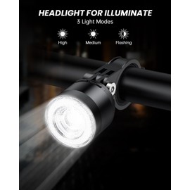 ONVIAN Bicycle Lights Front and Rear for Night Riding, Colorful Rechargeable Bike Light Set with 15 Light Modes 7 Colors, Waterproof Cycling Bike Light Front and Back for Adults Kids Road Mountain