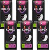 Kotex Lightdays Liner, Long, 16 Count, (Pack of 6)