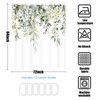 kampdream Green Eucalyptus Plant Shower Curtain, Watercolor Leaves On The