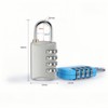 4 Digit Travel Padlock Luggage Combination Lock Outdoor Key Padlock