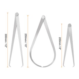 QUARKZMAN Fixed Connection Indoor Outdoor Vernier Caliper Set 8 10 12 Inch 410 Stainless Steel Fixed Friction Connection for Outdoor Indoor Measurements