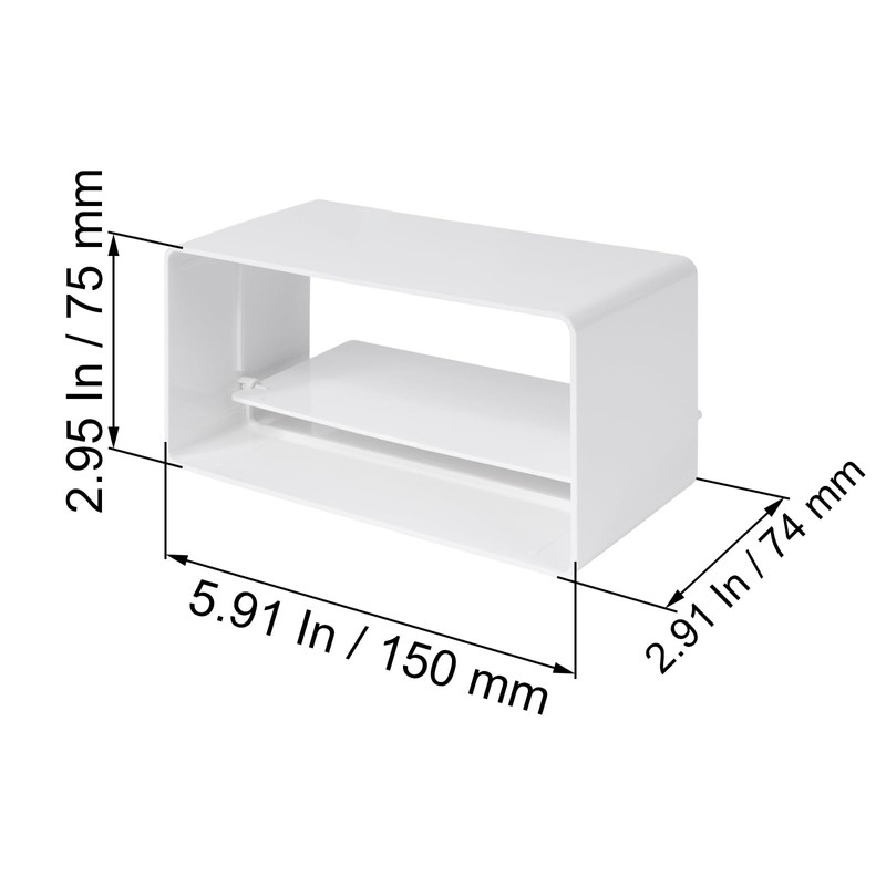Vent Systems 150 x 75mm Rectangular Duct Connector with Recoil