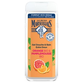 Le Petit Marseillais Extra Gentle Bath & Shower Gel Orange & Grapefruit Organic 650ml