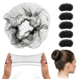 80 Pzs Red para Cabello, Malla Elástica Invisible para Mujeres, Red de Pelo Tejida, Mesh Cap, Gorros Malla para Moño de Ballet, Dormir, Cocinar y Danz