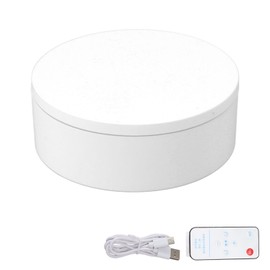 Electric Turntable 360 Degree Rotating Product Photography Display Rechargeable Remote Control 3kg Bearing White 13cm Diameter