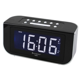 Soundmaster FUR4005 PLL FM Radio Alarm Clock Dual Alarm Dimmable Jumbo Display
