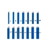 SupplyPM Microblading Blue Needles 50Pcs - 14pin