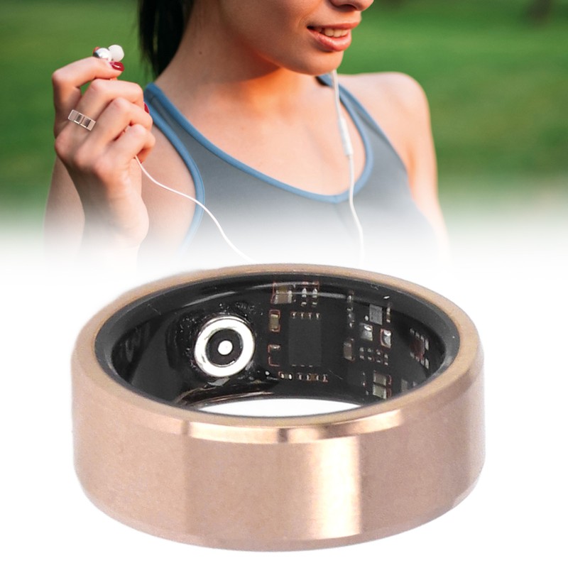 Smart Ring Gold BT Sleep Fitness Tracker IP68 Water Resistant
