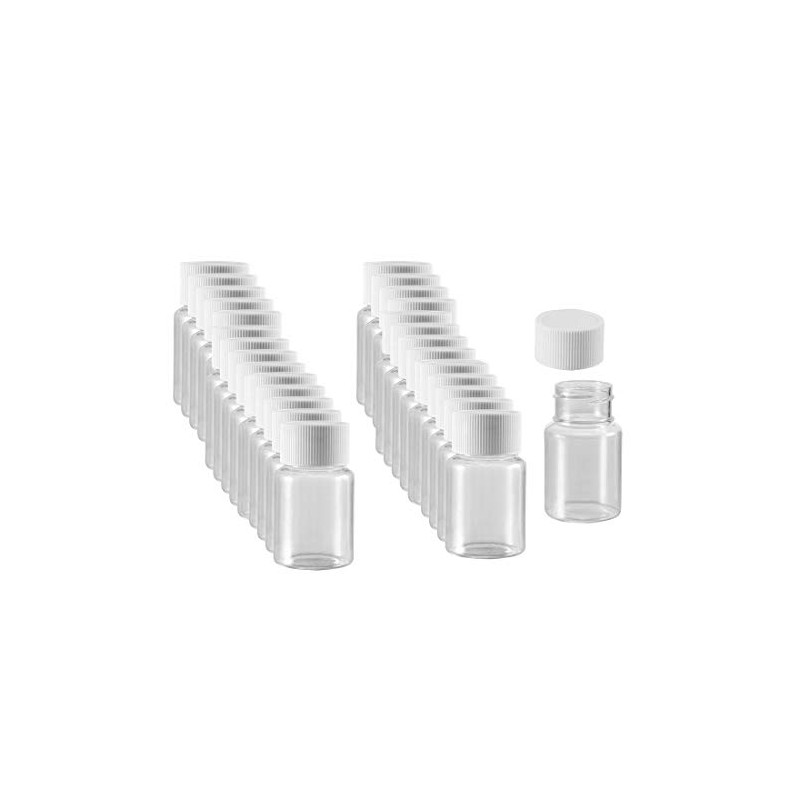 sourcing map Plastic Lab Chemical Reagent Bottle 30ml/1oz Wide Mouth