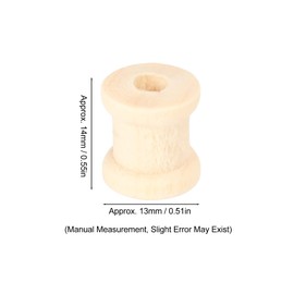 Wooden Bobbins Spools 200Pcs Mini Unfinished Wooden Spools 0.55x0.51in Wooden Empty Thread Spools for Thread String Ribbons Wire DIY Crafts