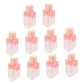 Housoutil 10pcs Bulk Lip Gloss Bottles Abs Material Shaped Lip Oil Tubes Empty Gloss Containers for Diy Cosmetics