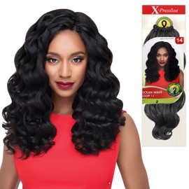 MULTI PACK DEALS! Outre Synthetic Hair Crochet Braids X-Pression Braid Ocean Wave Loop 14" (6-PACK, 1)