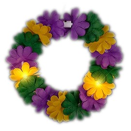 blinkee Light Up Mardi Gras Lei Headband