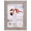 Malden International Designs 5x7 Gray Distressed Linear Picture Frame
