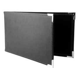 Premium 2UP Business Cheque Binder, Landscape Three-Ring Binder, (Black)