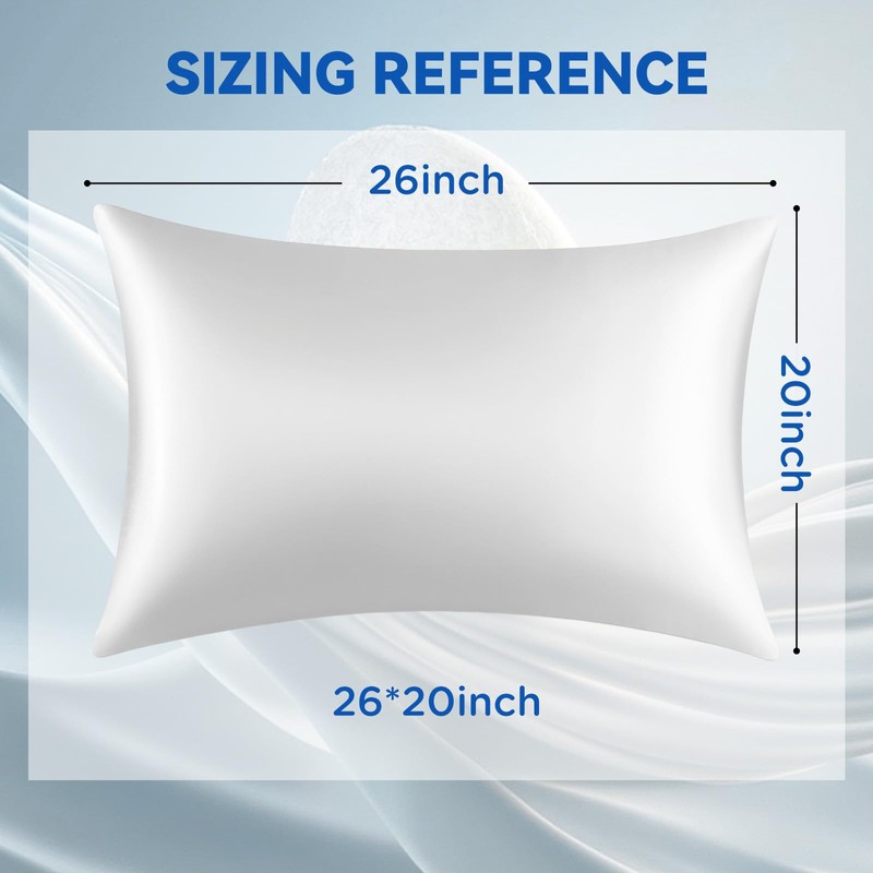 SUPA MODERN Pillow Cases White, Similar to Silk Pillow Cases