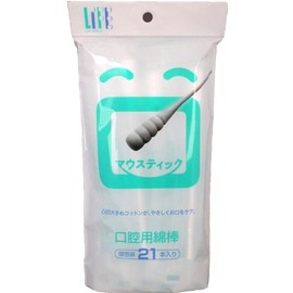 Life Oral Cotton Swabs Mouse Sticks 21 Count