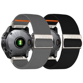 Chinber 22mm Nylon Stretchy Band for Garmin Fenix 6 Pro/6/7/7 Pro/5/5 Plus Band, Soft Smartwatch Band for Forerunner 935/945/955,for Instinct/2/Approach S60/S70-47mm, Descent G1/Epix 2/Epix Pro 47mm