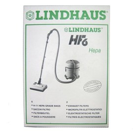Package of 6 Genuine Lindhaus HF6 Filtration Bags and 1 Filter
