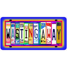 WORLD'S GREATEST LICENSE PLATES! WASTING AWAY! Margaritaville 5 O'Clock Somewhere Metal LICENSE PLATE 6"x12" Tiki Bar Pool Hot Tub Luau Beach Decor Jimmy Buffett Island Time Key West Florida