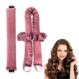 2Stück Lockenwickler ohne Hitze, Overnight Curls für Lange Haare, Weiche Haarrollen für Natürliche Wellen, DIY Styling für die Nacht, Locken ohne Hitze (Lotusrosa)