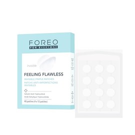 FOREO FEELING FLAWLESS Parches granos Invisibles Anti-Imperfecciones – 48 Parches Hidrocoloides con Acido SalicIlico, Tratamiento Vegano y