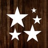 MAGJUCHE Stars Stencil 6 Inches, Reusable Big Small Star Stencil