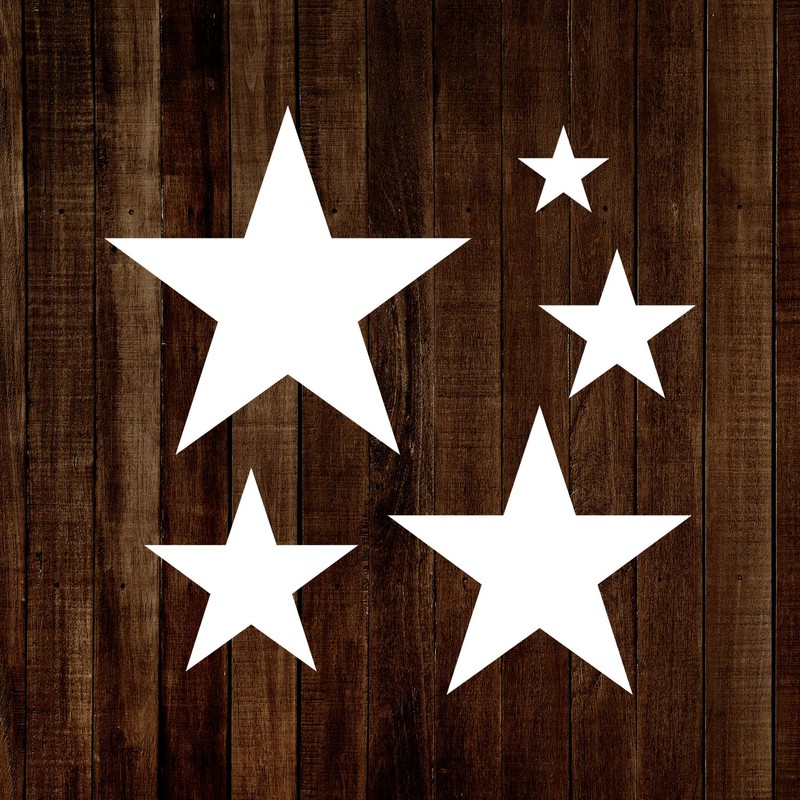 MAGJUCHE Stars Stencil 6 Inches, Reusable Big Small Star Stencil