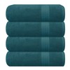 GLAMBURG Premium Cotton 4 Pack Bath Towel Set - 100%