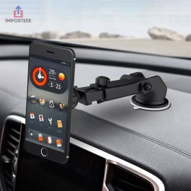 Importeek Soporte Base Celular Auto Tablero Ventosa Magnetico Iman 360