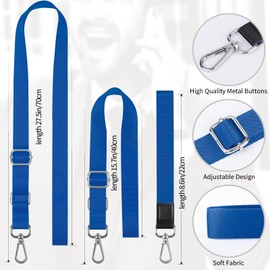 DGHYDZ Cell Phone Lanyard, Universal Crossbody Lanyards Adjustable Shoulder Neck Strap with wrist lanyard, 2 Key Rings, 2 Phone Tether Pads Compatible Most Smartphones (Blue)