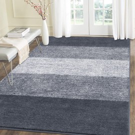 Vaukki Indoor Doormat Entryway Door Rug, Non Slip Absorbent Mud Trapper Mat Inside Floor Mat, Washable Small Door Carpet for Entryway (47''x71'',Grey)