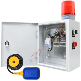 Sump Pump Alarm, IP65 High Water Septic Alarm with 120dB Loud Alarms and Large LED Indicator, 3 Modes Septic Control Panel for Sump Pump Pond Water Tank (High Water)