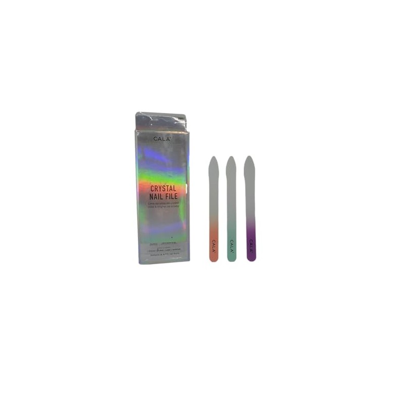 CALA - juego lima de uñas de cristal, 3 piezas