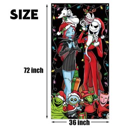 Christmas Decorations Door Cover Holiday Banner New Year Winter Xmas Decor Christmas Decorations for Home Party