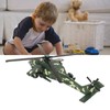Diecast Metal Helicopter Model Sound Light Pullback Alloy Fighter Aircraft