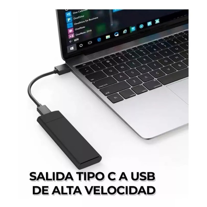 EGTMA Case Disco Ssd M.2 Nvme Con Cables Tipo C