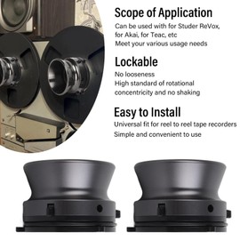 1 Pair Nab Hub Adapters, 10 inch Reel to Reel Tape Nab Hub Adapter For StuderReVox For Akai For Teac, Polished Aluminium Nab Hub Device