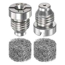 M METERXITY 2-Set Schaumkanone Düsenöffnung, 1,1 mm Edelstahl Universal Gewindespitzen mit Schaumhersteller für Schneeschaumlanze/Gartenschlauch/Küchenreiniger, Sprüheranschluss Ersatzdüsen