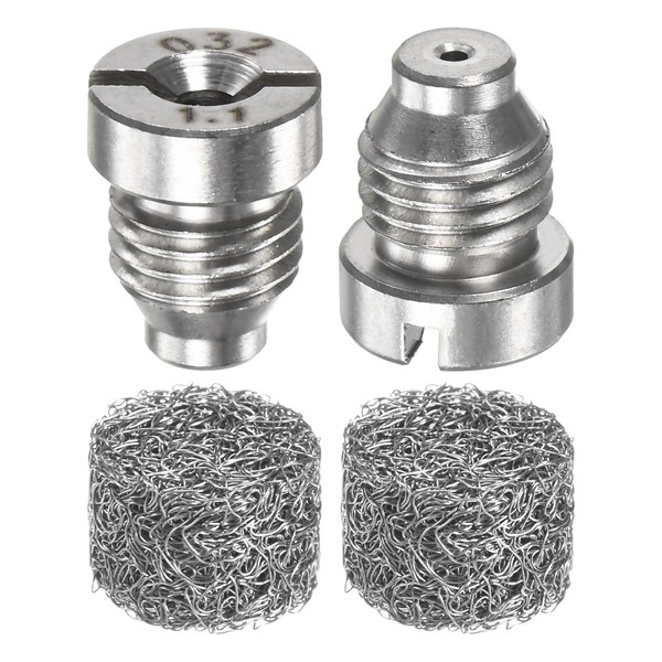 M METERXITY 2-Set Schaumkanone Düsenöffnung, 1,1 mm Edelstahl Universal Gewindespitzen