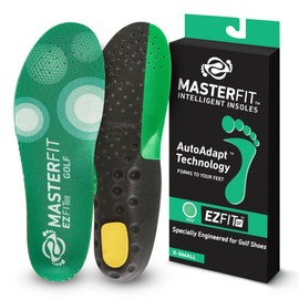MASTERFIT EZQF Regular Golf Shoe Insoles for Men Women - Enhanced Stability, Precision Swing, and Comfortable Insoles - Athletic Shoe Inserts for Foot Pain - Shoe Insoles for Men Women - XS Size