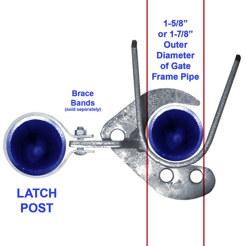 Rolling Offset Latch - Lock N' Latch: (for 1-5/8" to